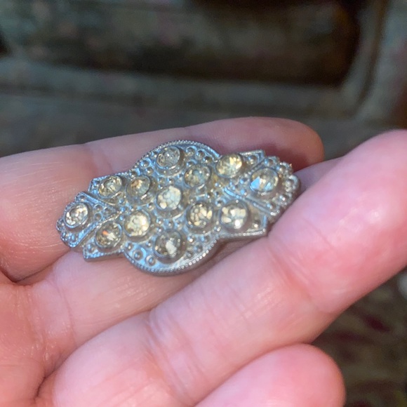 Vintage rhinestone brooch PM 189B - Picture 1 of 6